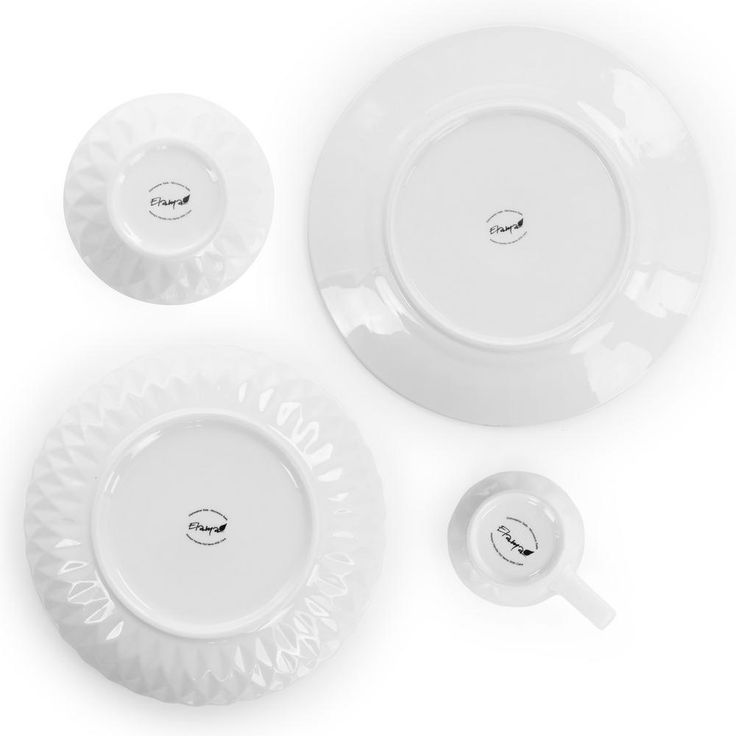 18-Piece Sienna White Porcelain Dinnerware Set (Service for 4)