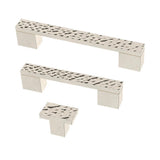 Modern Hammered 3 in. or 3-3/4 in. (76 mm or 96 mm) Polished Nickel Dual Mount Drawer Pull - Super Arbor
