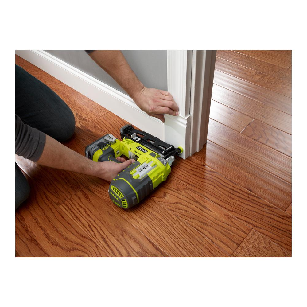 18-Volt ONE+ Lithium-Ion Cordless AirStrike 16-Gauge Cordless Straight Finish Nailer (Tool Only) with Sample Nails - Super Arbor