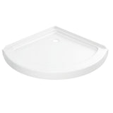 46 in. x 38 in. Single Threshold Corner Shower Base in White - Super Arbor
