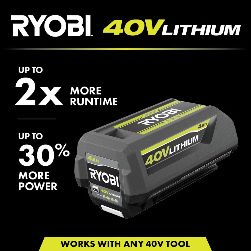 RYOBI 40-Volt Lithium-Ion 4 Ah High Capacity Battery