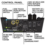 Westinghouse WGen7500DF Dual Fuel Portable Generator - 7500 Rated Watts & 9500 Peak Watts - Gas or Propane Powered - CARB Compliant