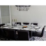 25 in. Clear Square Glass Table Top 3/8 in. Thick Pencil Polish Tempered Touch Corners - Super Arbor