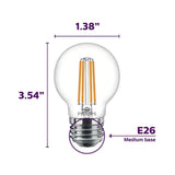 Philips 40-Watt Equivalent G16.5 Dimmable LED Light Bulb Soft White Globe (2-Pack)