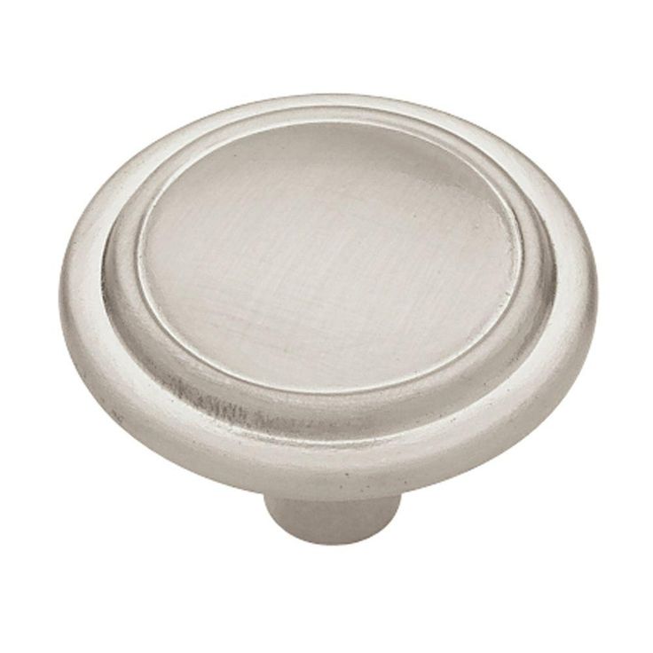 Top Ring Round 1-1/4 in. (32mm) Satin Nickel Cabinet Knob (10-Pack)
