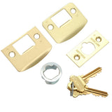 Plymouth Bright Brass Electronic Door Lock with Flair Door Lever Featuring Flex Lock - Super Arbor