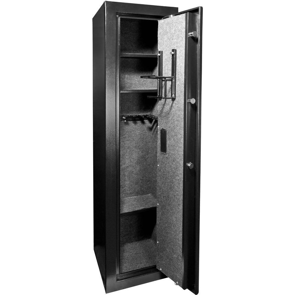 5.5 cu. ft. 12-Gun Large Biometric Safe, Black Matte - Super Arbor