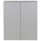 Cambridge Shaker Assembled 30x42x12.5 in. Wall Cabinet with 2 Soft Close Doors in White - Super Arbor