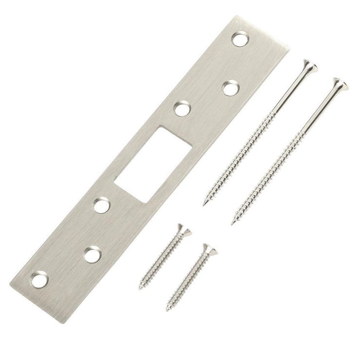 5-7/8 in. Satin Nickel Deadbolt Strike