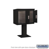3400 Horizontal Series 2-Parcel Locker Pedestal Mount Mailbox - Super Arbor