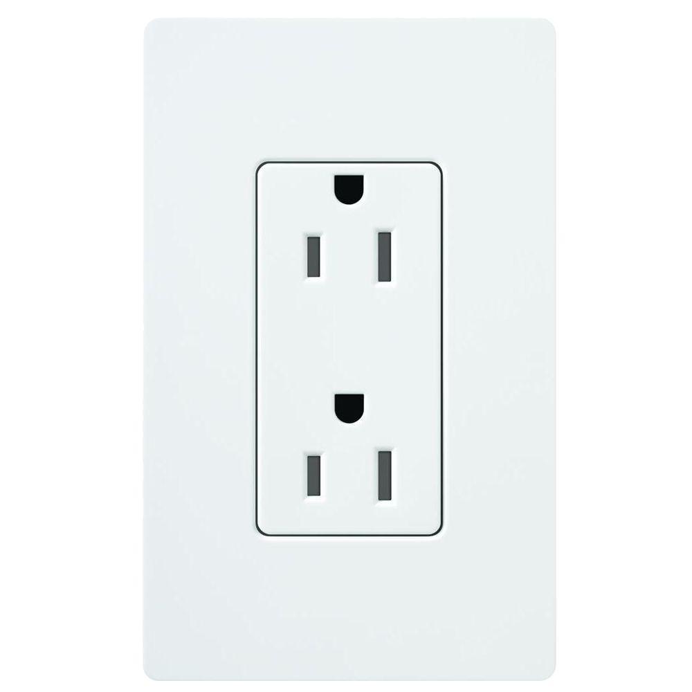 Tamper-Resistant Duplex Receptacle, 15 Amp, White - Super Arbor