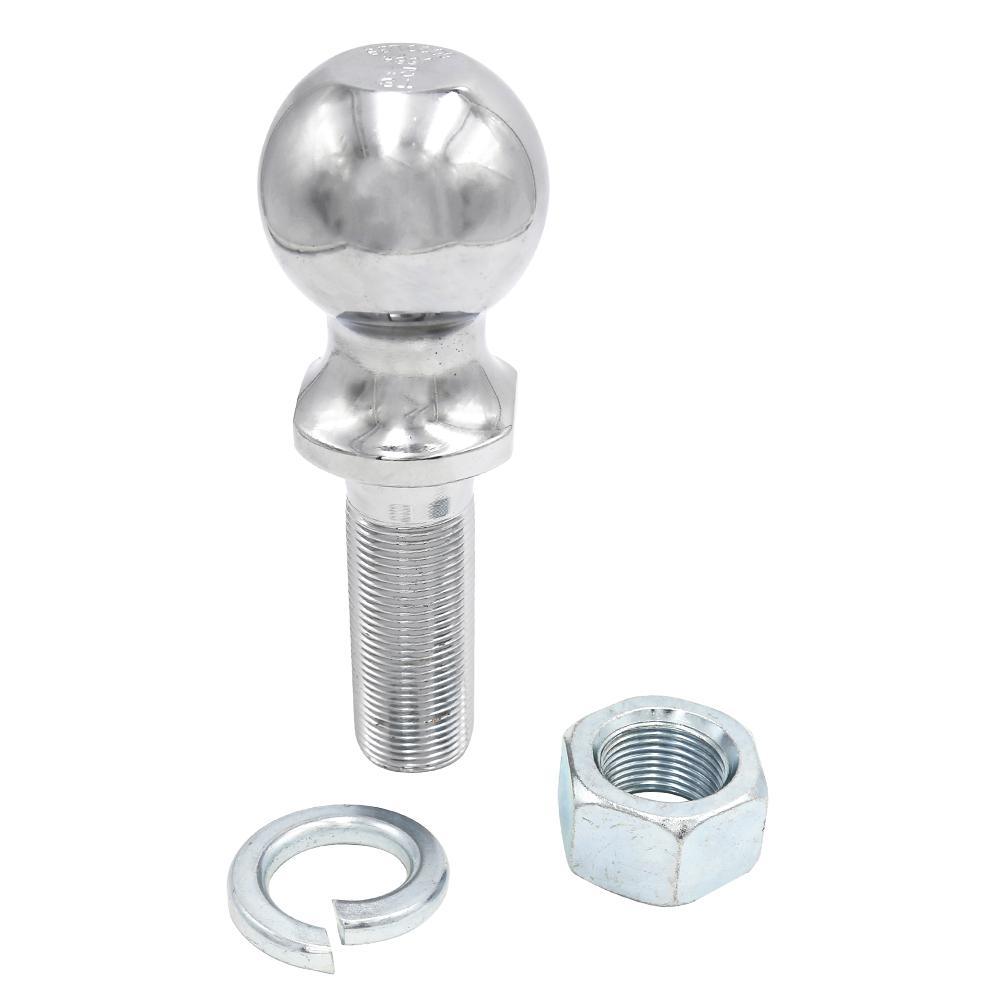 TowSmart 5,000 lb. Capacity 2 in. Ball x 1 in. Shank Diameter x 3 in. Shank Length Chrome Hitch Ball - Super Arbor
