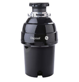 GE 1 HP Continuous Feed Garbage Disposal, Non-Corded, QuietPower III, 14.5 x 8.5 in