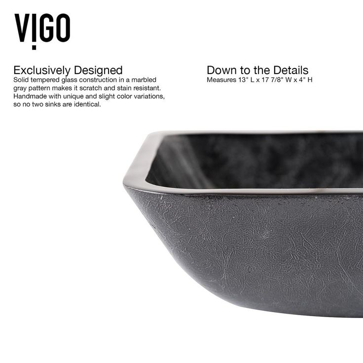 VIGO Onyx Vessel Sink in Gray with Faucet in Matte Black