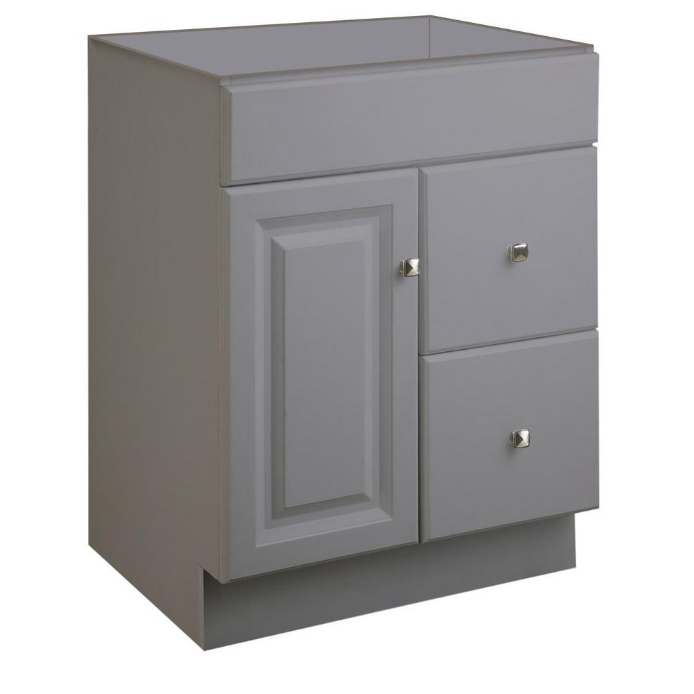 Wyndham 24 in. W x 18 in. D Unassembled Bath Vanity Cabinet Only in White Semi-Gloss