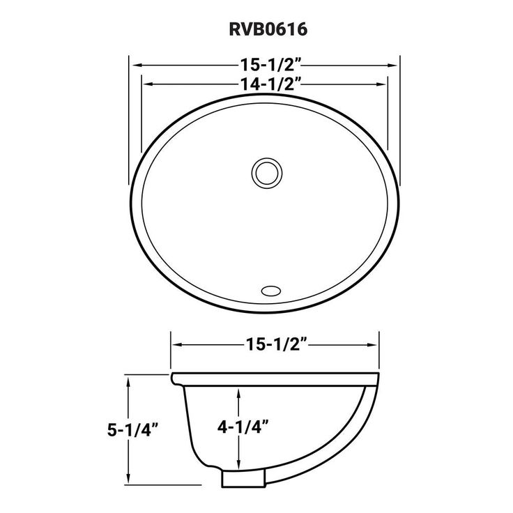 Ruvati 15 in. x 12 in. Oval Undermount Vanity Bathroom Porcelain Ceramic with Overflow in White