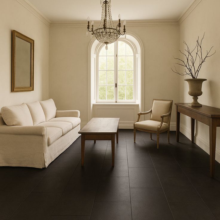 Overlook Slate 22 MIL x 11.9 in. W x 23.8 in. L Click Lock Waterproof Vinyl Tile Flooring (17.7 sqft/case)