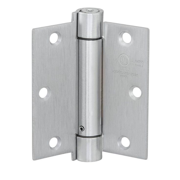 3-1/2 in. Satin Chrome Adjustable Spring Door Hinge