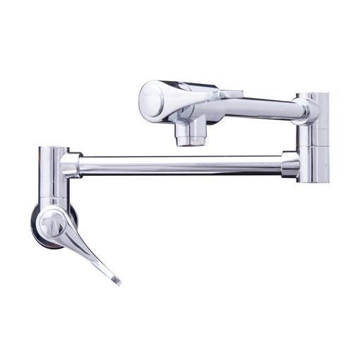 Dyconn Faucet Polished Chrome 2-Handle Wall-Mount Pot Filler Handle Kitchen Faucet