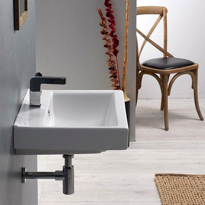 Nameeks Mona Wall Mounted Bathroom Sink in White