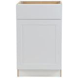 Cambridge Shaker Assembled 18 in. x 34.5 in. x 24.5 in. Base Cabinet w/ 1 Soft Close Drawer & 1 Soft Close Door in White - Super Arbor