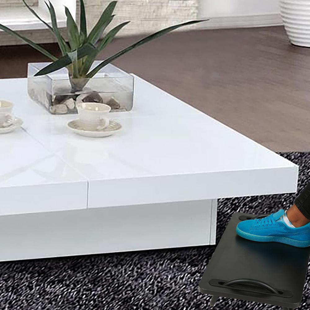 Black Metal Tilting Ergonomic Foot Rest with Smooth Surface and Adjustable Angles - Super Arbor