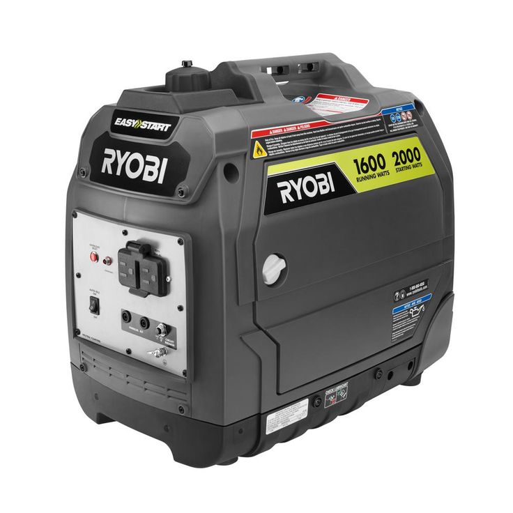 RYOBI 2,000-Watt Gray Gasoline Powered Digital Inverter Generator