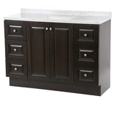 Northwood 49 in. W x 19 in. D Vanity in Dusk with Solid Surface Vanity Top in Silver Ash with White Sink - Super Arbor