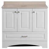 Lancaster 30 in. W Bath Vanity in White with Cultured Marble Vanity Top in White - Super Arbor