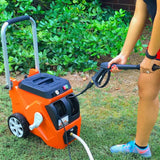 YARD FORCE 1800 PSI 1.2 GPM Electric Pressure Washer with Live Hose Reel and Turbo Nozzle