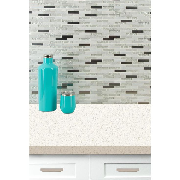 MSI Ocean Crest Brick 12 in. x 12 in. x 8 mm Glass Metal Stone Mesh-Mounted Mosaic Wall Tile (10 sq. ft. / case)