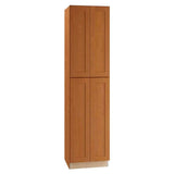 Home Decorators Collection Newport 24 in. W x 24 in. D x 90 in. H Assembled Plywood Pantry Kitchen Cabinet in Cinnamon with Soft Close
