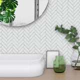 Goory 10 Pcs Moroccan Style Tile Sticker Backsplash Peel & Stick Kitchen Tile Decal, 8x8 Inches.