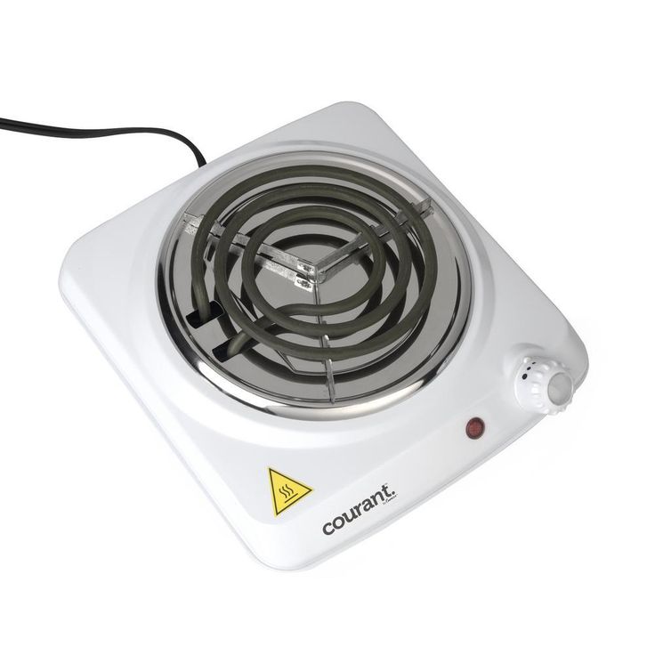 Single Burner 5 in. White Hot Plate with Temperature Control