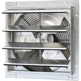 3368 CFM Silver Electric Powered Gable Mount Shutter Fan/Vent - Super Arbor