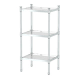 14.25 in. W x 28.25 in. H 3-Tier Rectangle Taboret in Satin Nickel - Super Arbor
