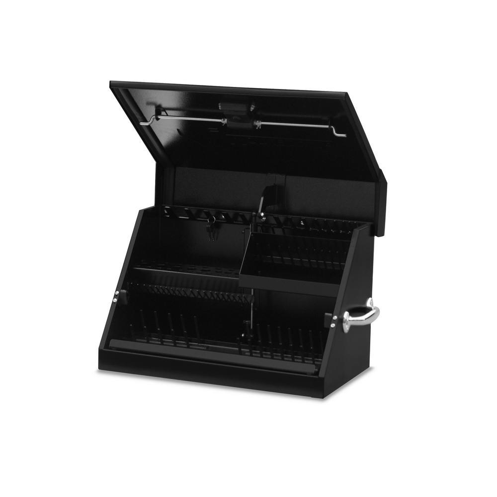 23 in. 0-Drawer Portable Top Chest in Black Powder Coated - Super Arbor