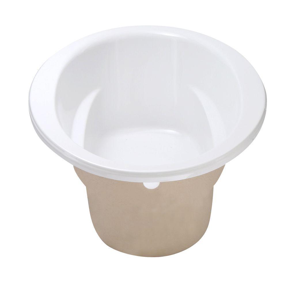 Sunward 5 ft. Reversible Drain Acrylic Soaking Tub in White - Super Arbor