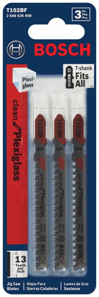 Bosch 3-Pack 3-5/8-in T-shank Bi-metal Jigsaw Blade