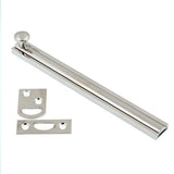 6 in. Solid Brass Satin Nickel Surface Bolt - Super Arbor