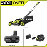 RYOBI 13 in. ONE+ 18-Volt Lithium-Ion Cordless Battery Walk Behind Push Lawn Mower - 4.0 Ah Battery/Charger Included
