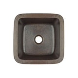 Pollock Undermount Solid Copper 12 in. Single Bowl Kitchen Sink in Aged Copper