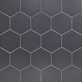 Magen Hex Dark Gray Matte Ceramic Hexagon Tile