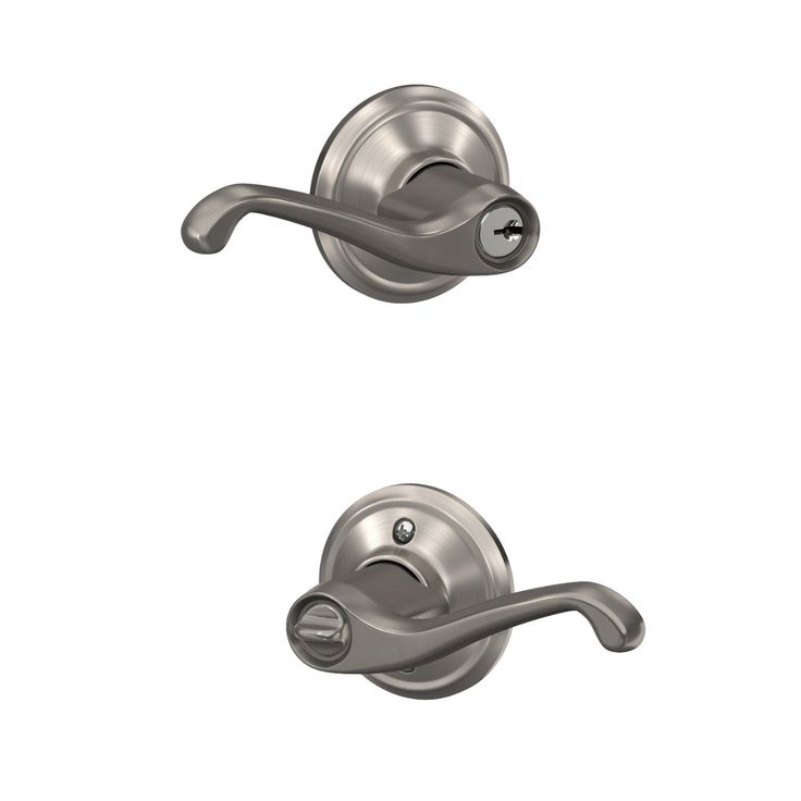 Schlage F51 Flair Antique Brass Reversible Keyed Entry Door Handle