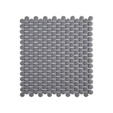 Jeffrey Court Thunderhead Gray 12.25 in. x 11.375 in. x 6 mm Penny Round Matte Porcelain Wall and Floor Mosaic Tile
