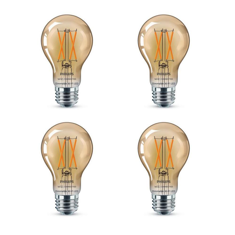 Amber A19 LED 40W Equivalent Dimmable Smart Wi-Fi Wiz Connected Wireless Light Bulb - Super Arbor