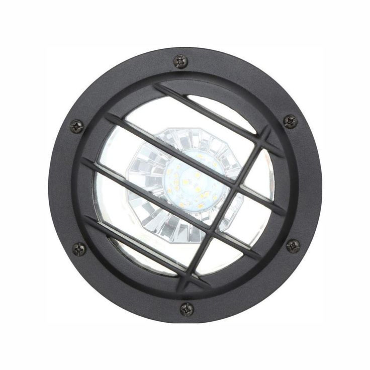Low-Voltage Black Outdoor Integrated LED Landscape Well Light