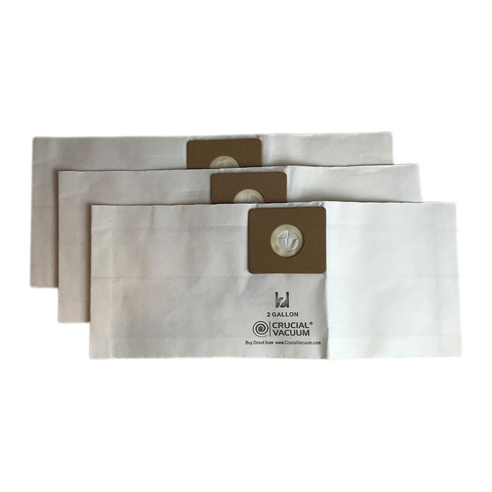 3-Pack Replacement 2 Gal. Type B Bags, Fits Shop-Vac, Compatible with Part SV-9066800 - Super Arbor