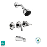 Aragon 3-Handle 1-Spray Tub and Shower Faucet in Chrome (Valve Included) - Super Arbor