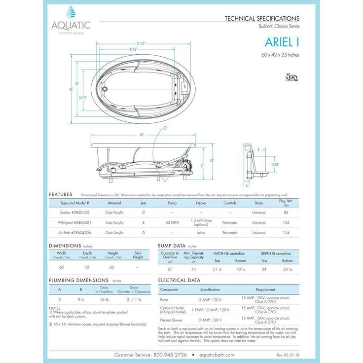 Ariel I 60 in. Acrylic Reversible Drain Oval Drop-In Soaking Bathtub in Biscuit